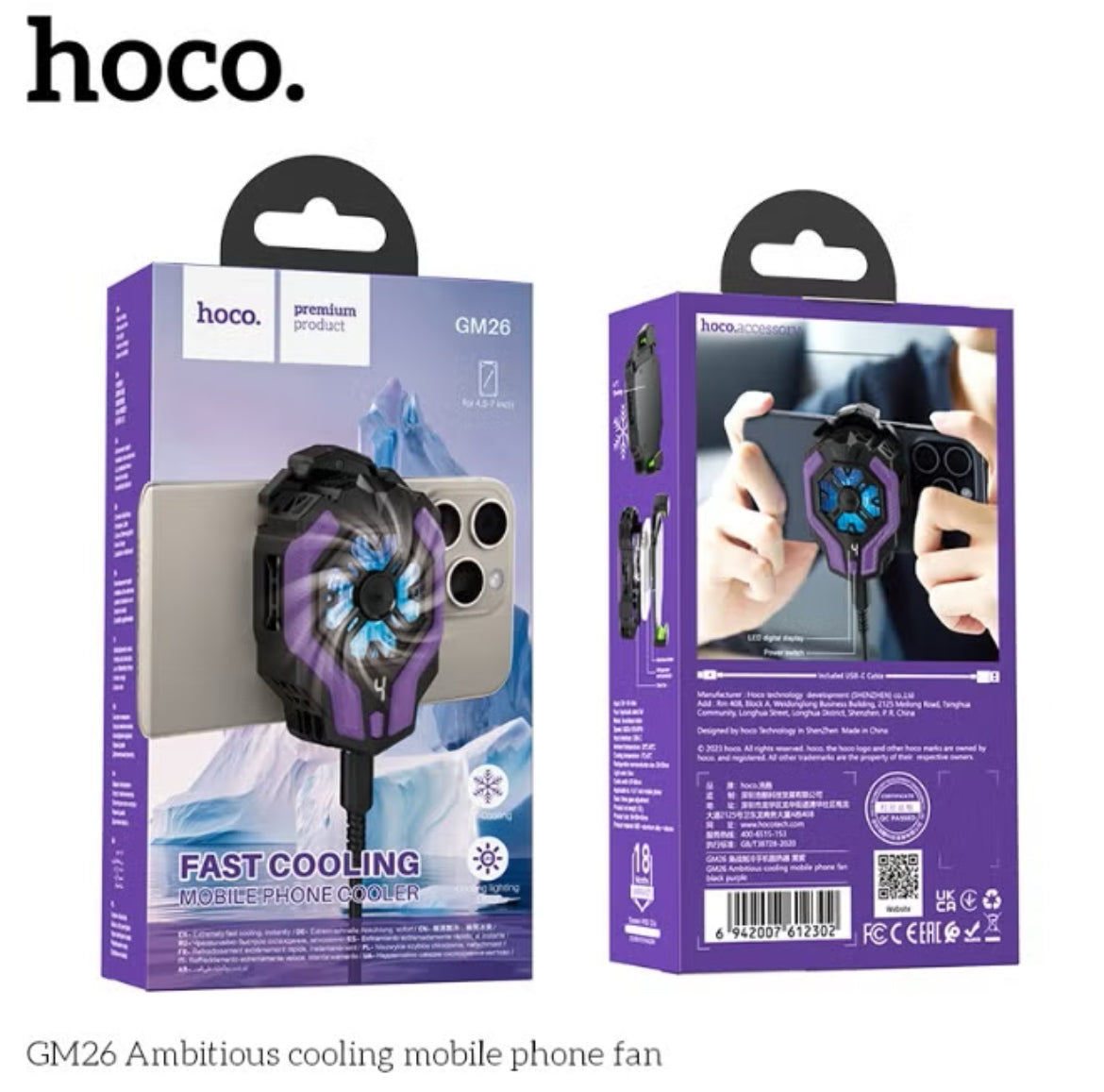 hoco GM26 Ambitious cooling mobile phone fan