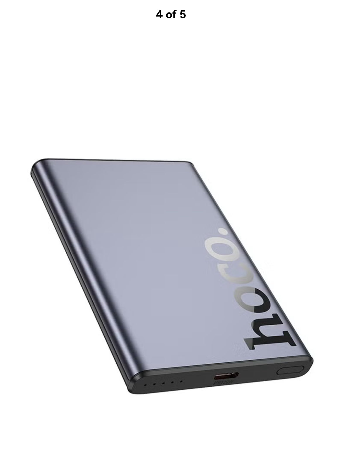 HOCO Q32 Magnetic 5000mAh Power Bank with 20W Fast Charging – Metal Grey
