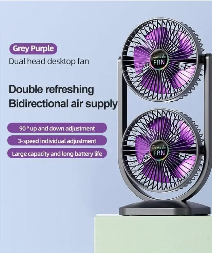 Table Fans, turbofan, Clip fan, Double-head adjustable desktop fan, Digital Display