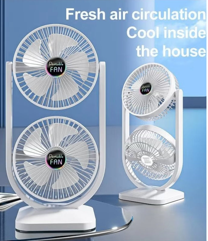 Table Fans, turbofan, Clip fan, Double-head adjustable desktop fan, Digital Display