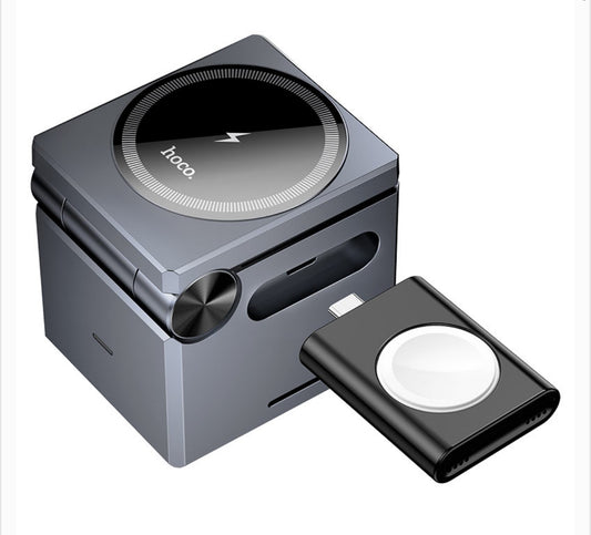 Hoco CQ8 
Premium Quality 
*Portable & Foldable*
*3 in 1, 15 Watts*
*Wireless Charger*